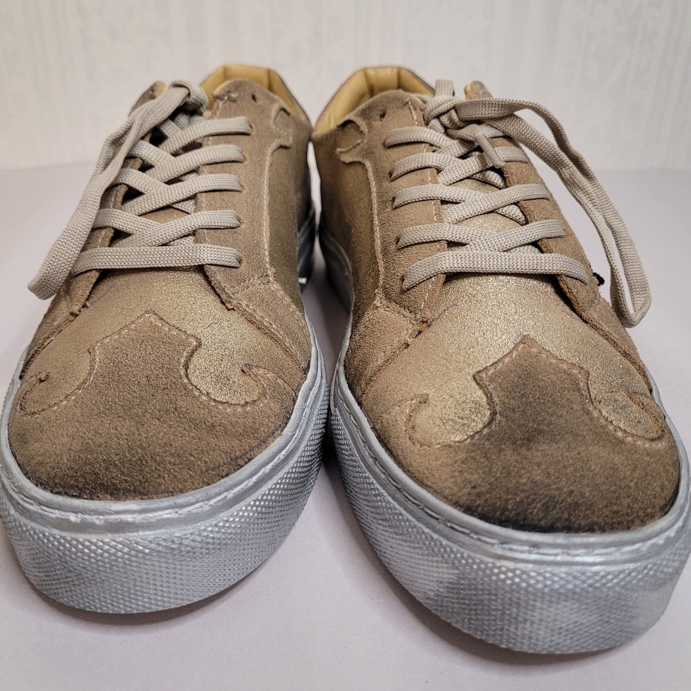 dingo Gold Glitter Star Lace-Up Sneakers - Picture 3 of 10